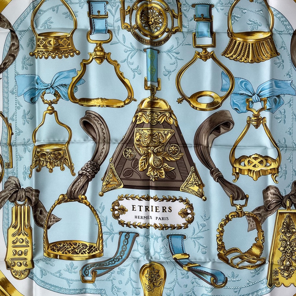 NWT Authentic Hermes Etriers Silk Scarf w/Box